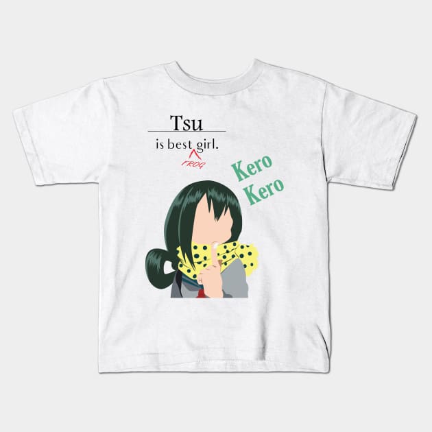Tsu is best frog girl Kids T-Shirt by MrDarthGaber